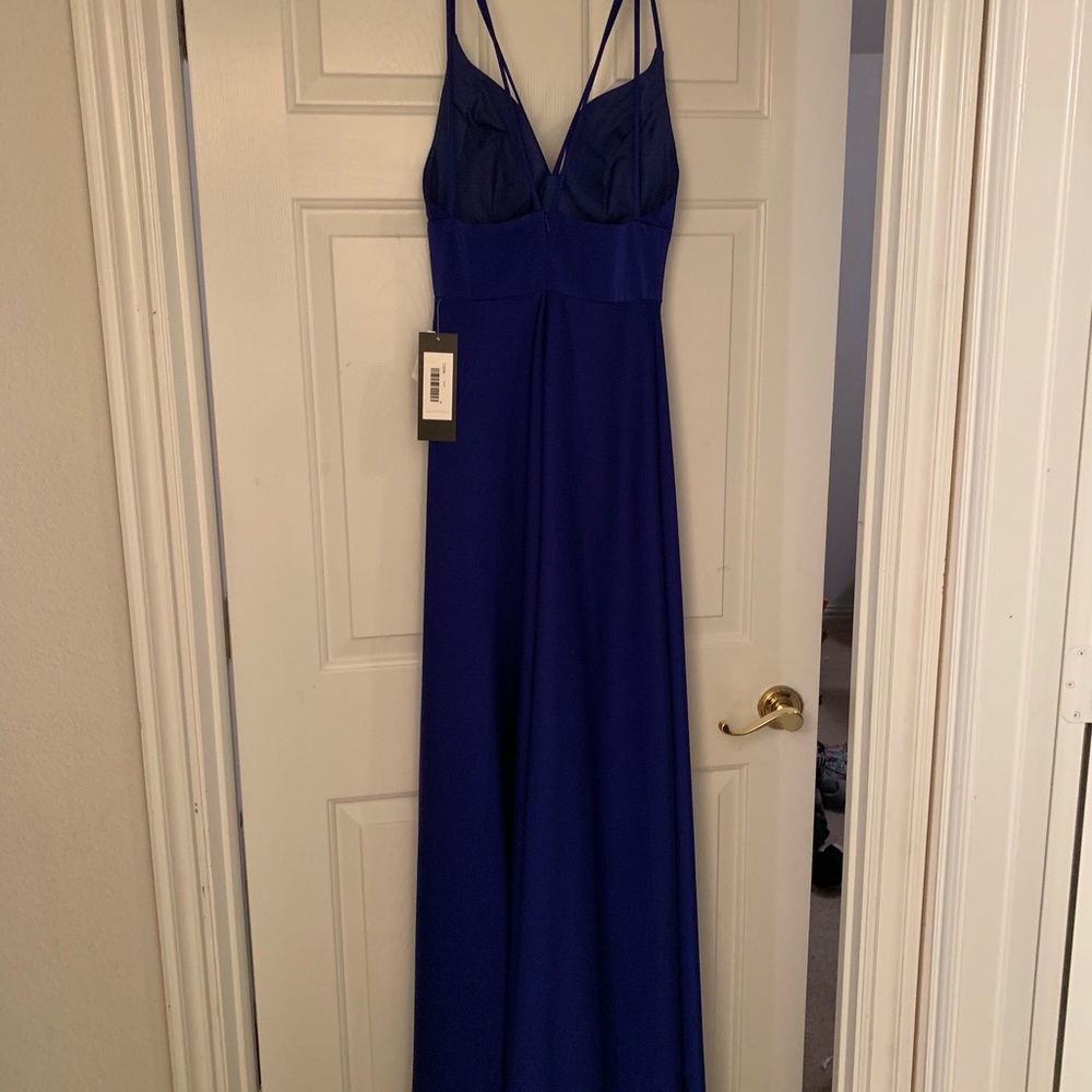 NEW-long, strappy, Cinderella Divine prom dress. - Picture 4 of 6